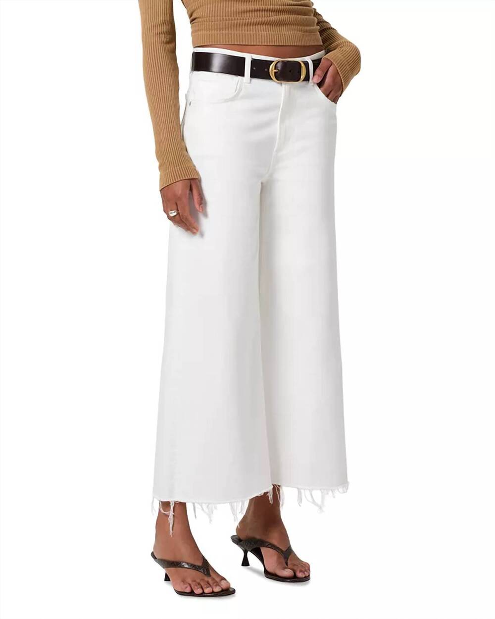 NEW CITIZENS OF HUMANITY lyra wide leg crop jeans in soft white